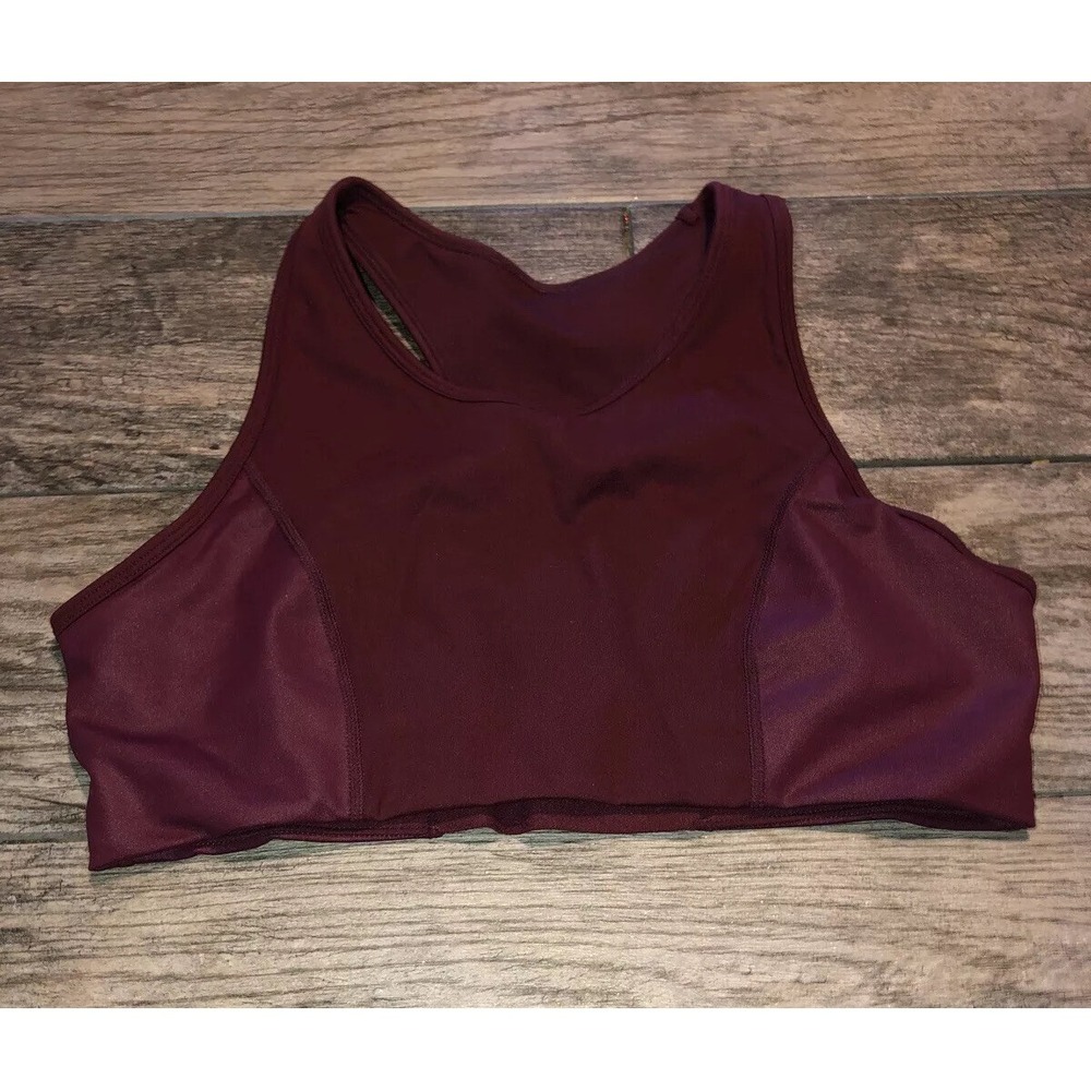 MAROON COREIO WIREFREE ATHLETIC‎ BRA SIZE LARGE New